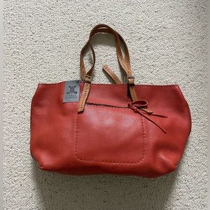Brand new Carla Mancini leather Tote Bag Purse (color: Burnt Orange, NWT)